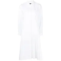 juun.j robe-chemise à design plissé - blanc