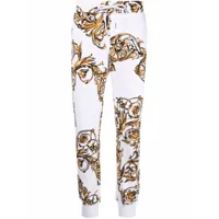 versace jeans couture pantalon de jogging à motif baroque - blanc