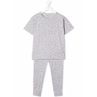 bonpoint pyjama imprimé à manches courtes - gris