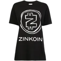 natasha zinko t-shirt à logo imprimé - noir
