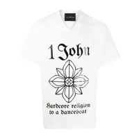 john richmond t-shirt hardcore religion - blanc