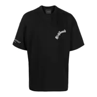 john richmond t-shirt à logo poitrine imprimé - noir