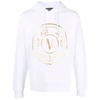 versace jeans couture hoodie à logo - blanc