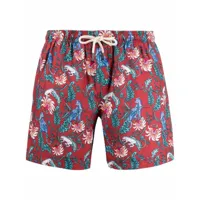 peninsula swimwear short de bain à fleurs - rouge