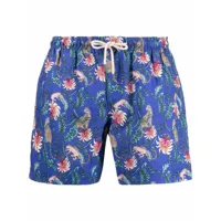 peninsula swimwear short de bain à fleurs - bleu