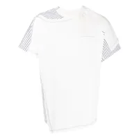 feng chen wang t-shirt à empiècements contrastants - blanc