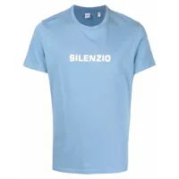 aspesi t-shirt en coton à slogan imprimé - bleu