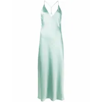 blanca vita robe longue à fines bretelles - vert