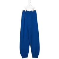 the row kids pantalon sarouel en maille - bleu