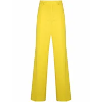 dsquared2 pantalon de tailleur à taille haute - jaune