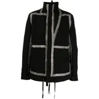 boris bidjan saberi veste zippée réversible à bords métallisés - noir