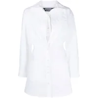 jacquemus robe-chemise la robe baunhilha courte - blanc