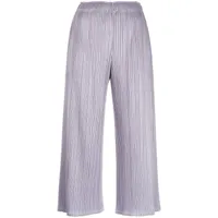 pleats please issey miyake pantalon luster plissé - violet