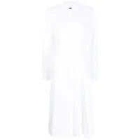 juun.j robe-chemise à taille ceinturée - blanc