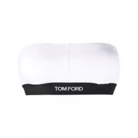 tom ford soutien-gorge bandeau bicolore - blanc