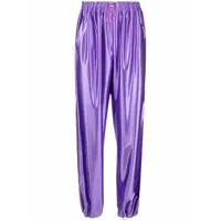 khrisjoy pantalon de jogging à coupe ample - violet