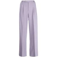 ports v pantalon de tailleur à taille haute - violet