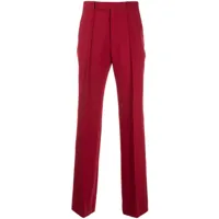 gucci pantalon de costume à plis marqués - rouge