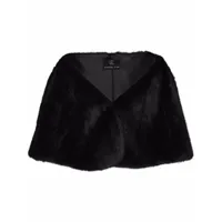 unreal fur veste yasmine en fourrure artificielle à design portefeuille - noir