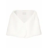 unreal fur veste yasmine en fourrure artificielle à design portefeuille - blanc