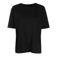 khaite t-shirt en coton à logo appliqué - noir