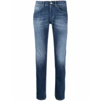 dondup jean skinny à taille mi-haute - bleu