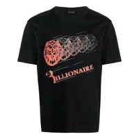 billionaire t-shirt en coton à logo imprimé - noir