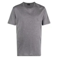 billionaire t-shirt à logo brodé - gris