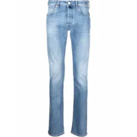 incotex jean skinny à taille mi-haute - bleu