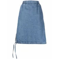 sunnei jupe en jean à détail noué - bleu