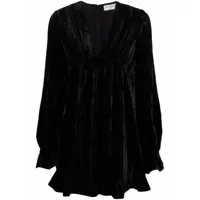 saint laurent robe courte à volants - noir