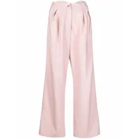 the mannei pantalon évasé à taille haute - rose