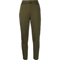 woolrich pantalon taille-haute à lien de resserrage - vert