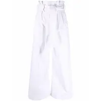alexandre vauthier pantalon à taille haute - blanc