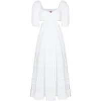 staud robe à volants superposés - blanc