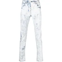 purple brand jean cracked white over light à coupe skinny - blanc