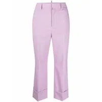 dsquared2 pantalon de tailleur à coupe courte - violet