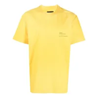 purple brand t-shirt en coton à logo imprimé - jaune