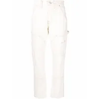 frame pantalon droit à poches multiples - blanc