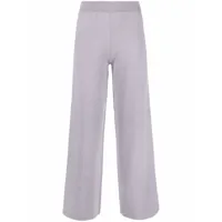 kenzo pantalon droit en maille - violet
