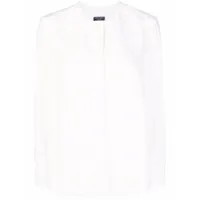 emporio armani chemise à col rond - blanc