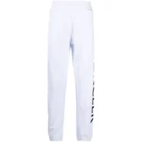 moncler pantalon de jogging à patch logo - blanc