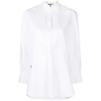 shiatzy chen chemise en coton à col mao - blanc