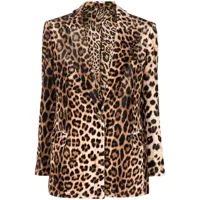 philipp plein blazer à imprimé léopard - marron