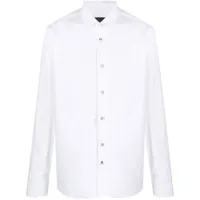 philipp plein chemise à empiècement plissé - blanc