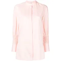shiatzy chen chemise en coton à broderies - rose