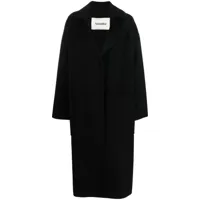 nanushka manteau en laine à simple boutonnage - noir