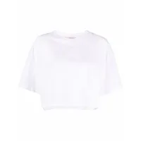 valentino garavani t-shirt crop à patch papillon - blanc
