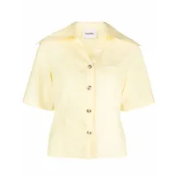 nanushka chemise ample à manches courtes - jaune