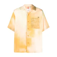 oamc chemise à imprimé tie dye - jaune